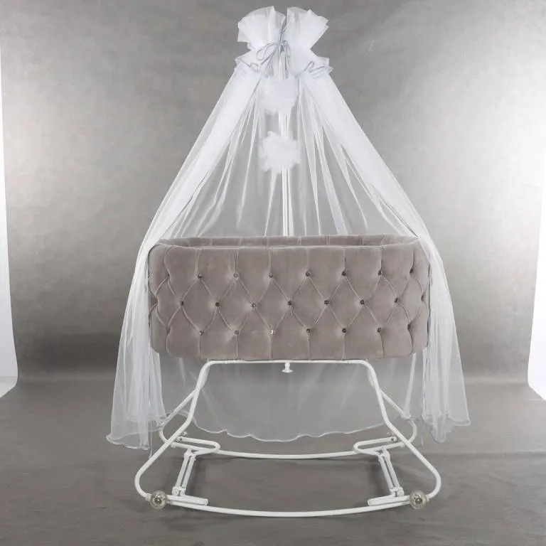 Glamour Gray Cradle — Junama lüks körpə kalyaskası, şəkil 1/2