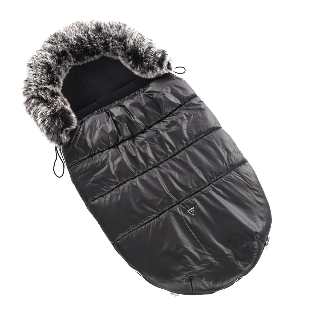 Junama Black Silver Sleeping Bag — Junama lüks körpə kalyaskası, şəkil 1/1