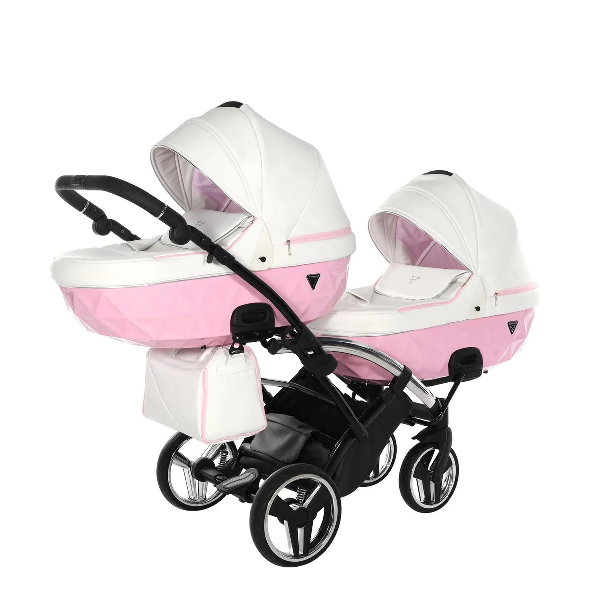 Junama Candy Pink Duo Slim — Junama lüks körpə kalyaskası, şəkil 1/15