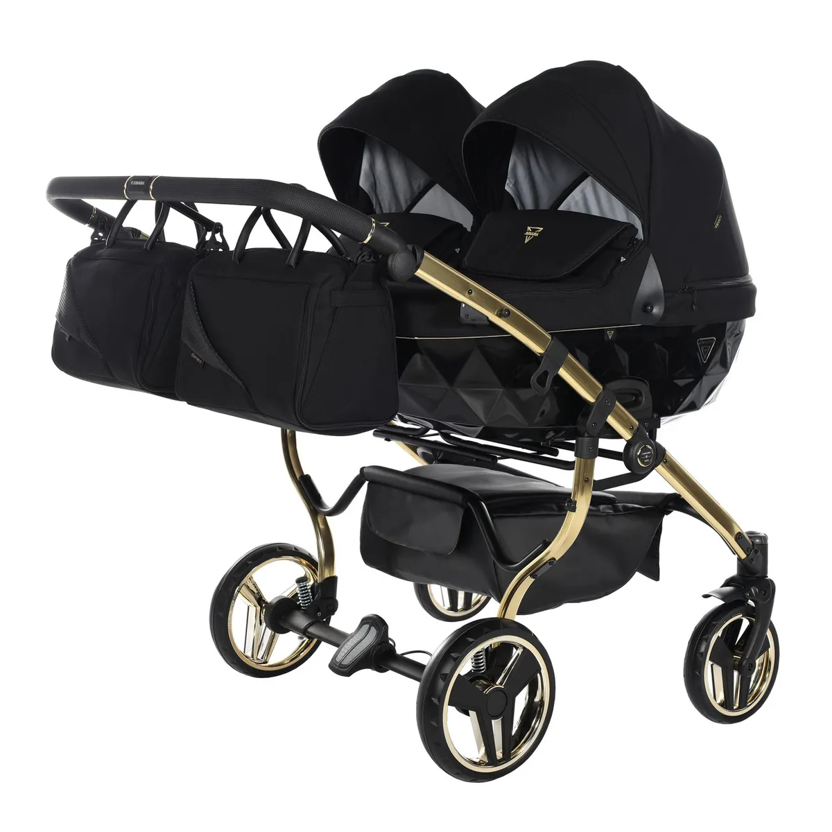 Junama Diamond S Line Duo Black Gold — Junama lüks körpə kalyaskası, şəkil 1/13