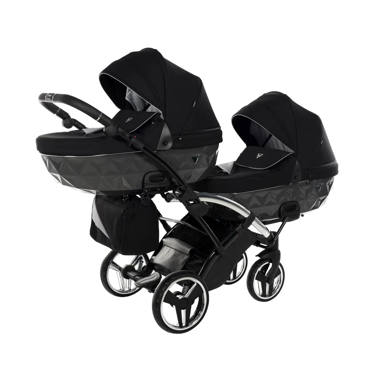 Junama Diamond S Line Grey Duo Slim — Junama lüks körpə kalyaskası, şəkil 1/12