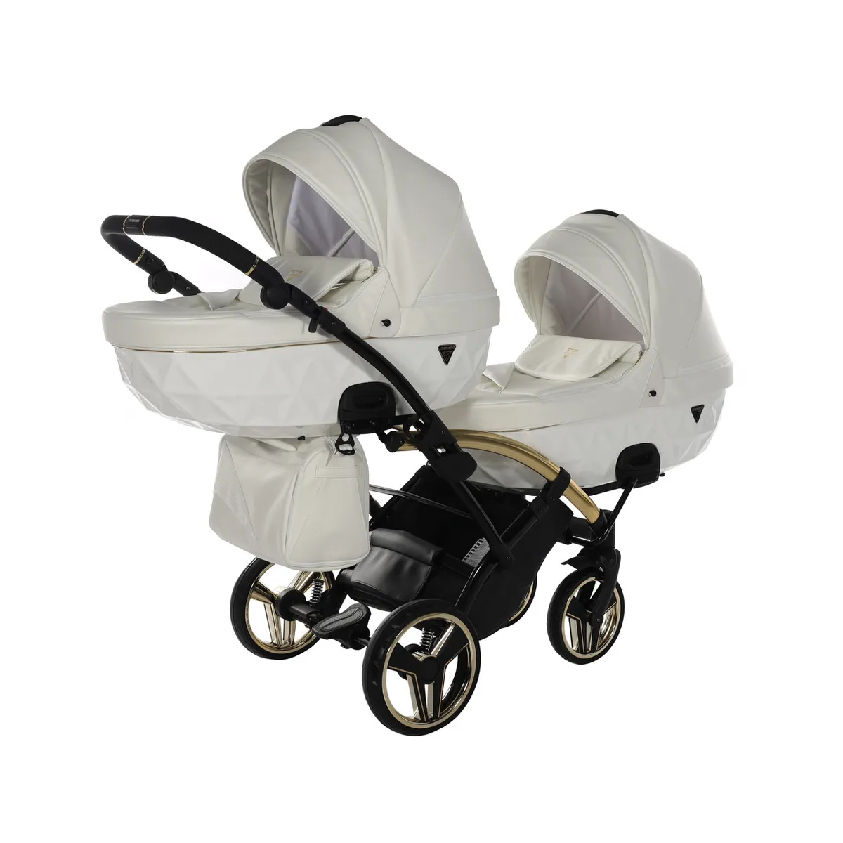 Junama Fluo Individual White Gold Duo Slim — Junama lüks körpə kalyaskası, şəkil 1/13