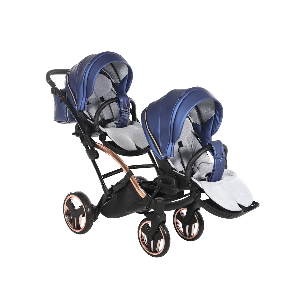 Junama Fluo Line Navy Duo Slim — Junama lüks körpə kalyaskası, şəkil 1/1