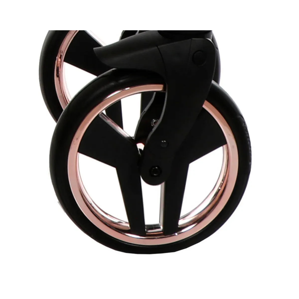 Junama Front Wheel V2 Rose Gold — Junama lüks körpə kalyaskası, şəkil 1/2