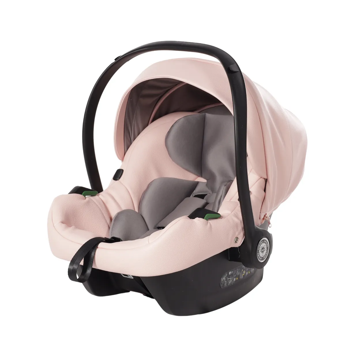 Junama Handcraft Glitter Pink I Size Car Seat — Junama lüks körpə kalyaskası, şəkil 1/4