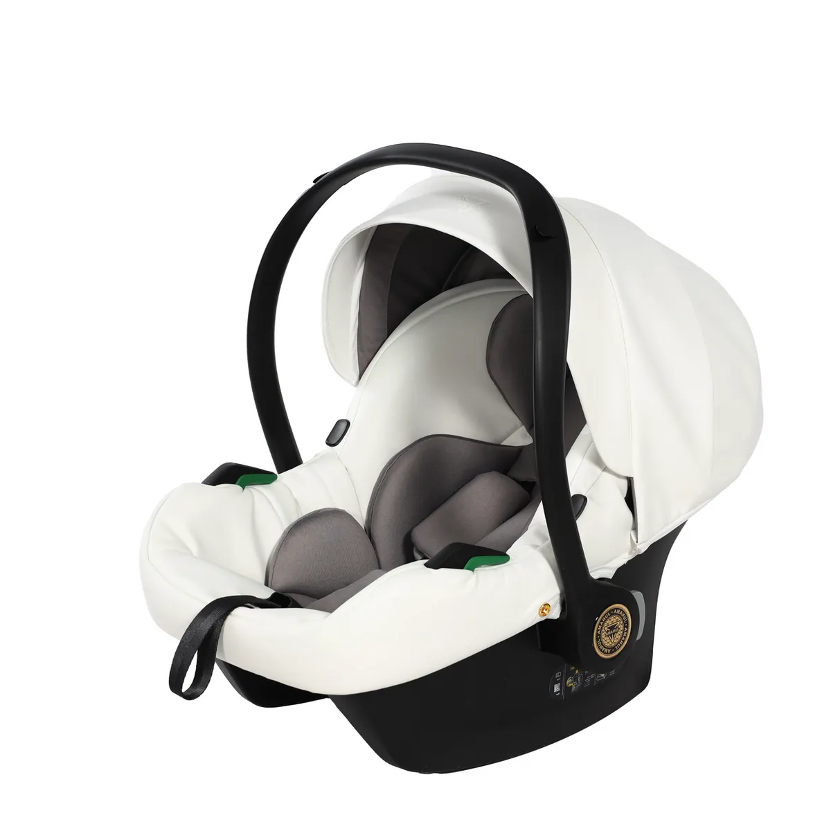 Junama Handcraft Glitter White Gold I Size Car Seat — Junama lüks körpə kalyaskası, şəkil 1/4
