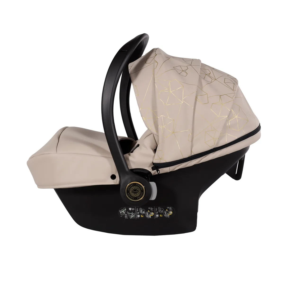 Junama Heart Beige I Size Car Seat — kiçik şəkil 3