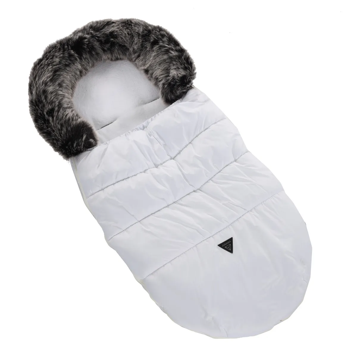 Junama White Silver Sleeping Bag — Junama lüks körpə kalyaskası, şəkil 1/1